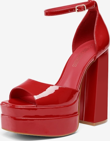 Dream Pairs Strap Sandals in Red: front