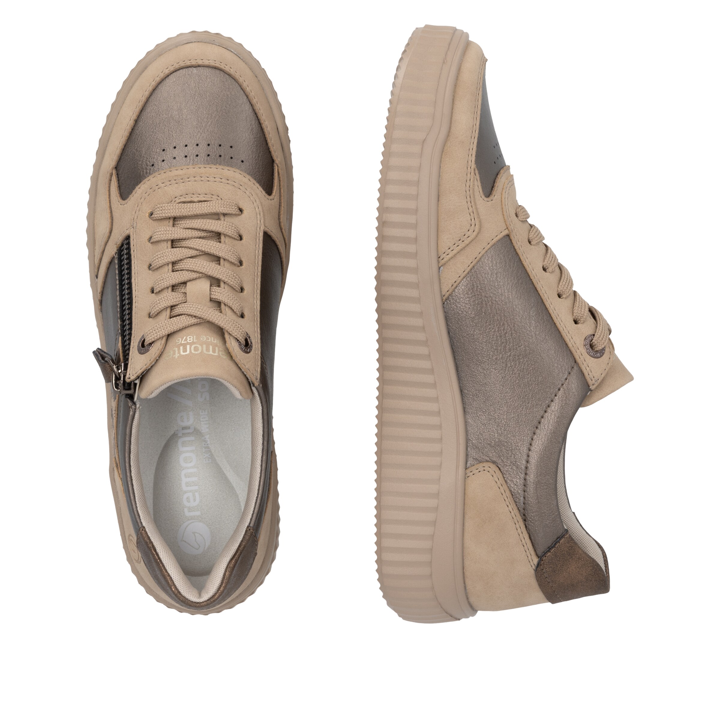 Chaussure de sport à lacets REMONTE en beige