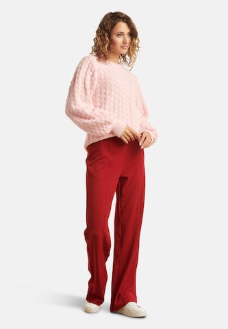 Smashed Lemon Wide leg Broek in Rood