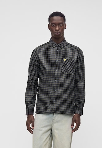 Coupe regular Chemise 'Tartan' Lyle & Scott en noir : devant