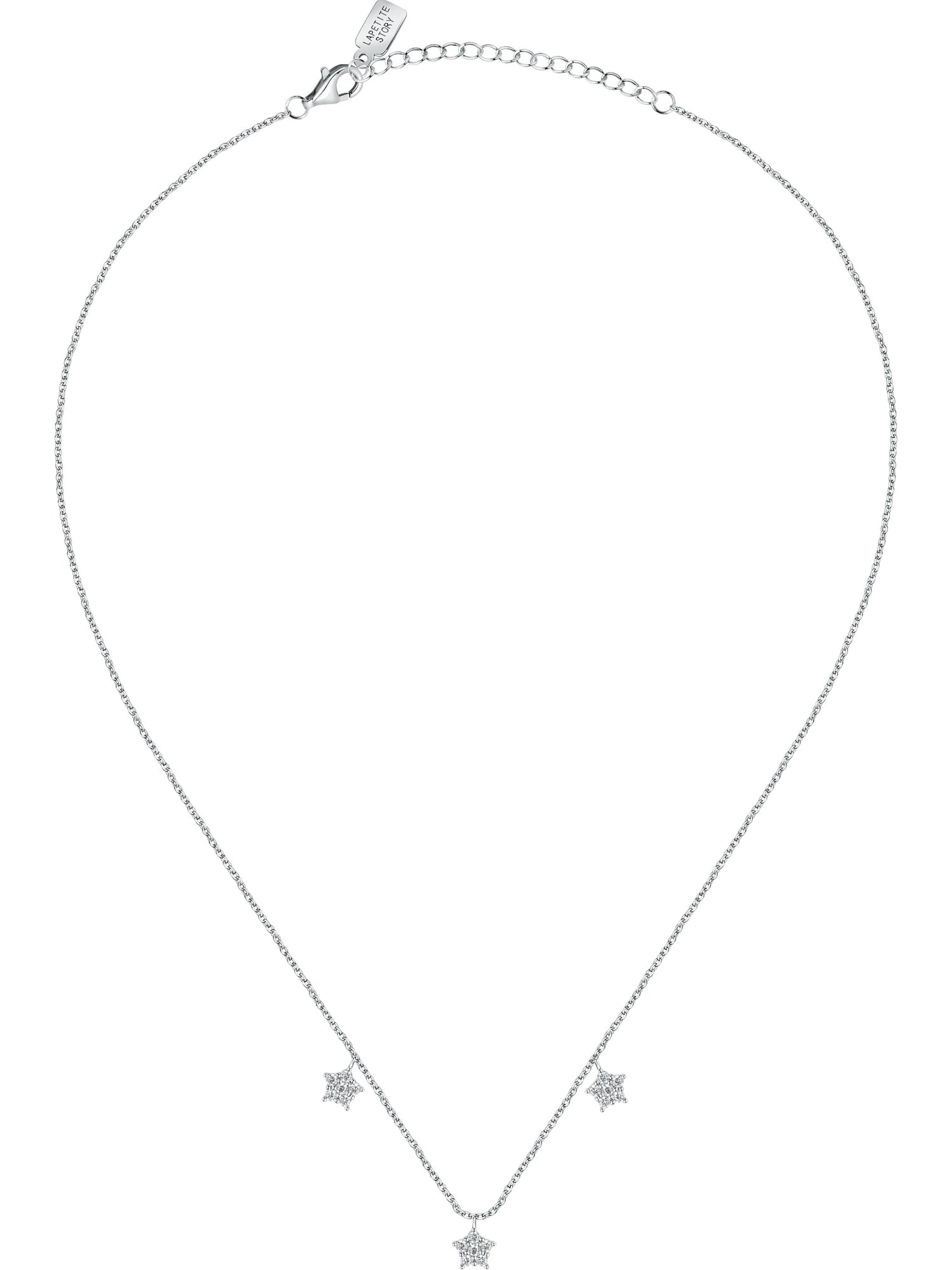 La Petite Story Necklace in Silver: front