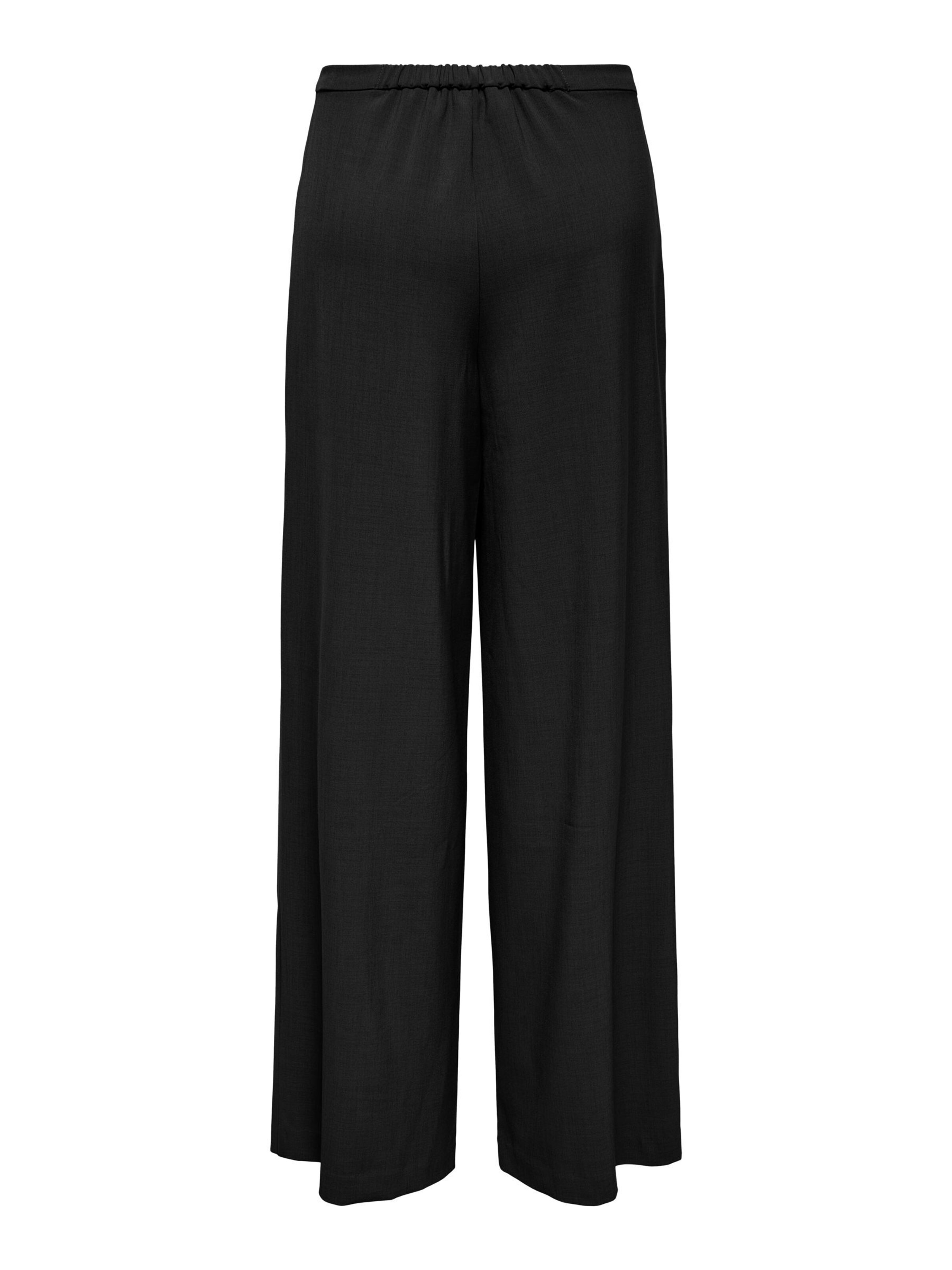 ONLY regular Bukser med lægfolder i sort