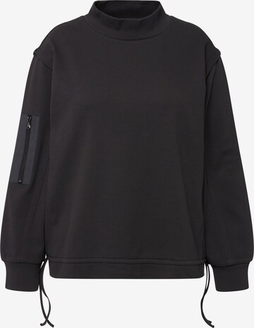 Ulla Popken Sweatshirt in Zwart: voorkant