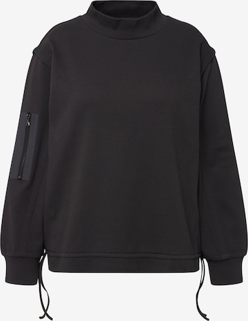 Ulla Popken Sweatshirt in Zwart: voorkant