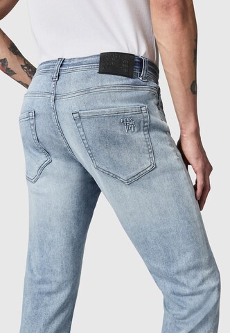 Coupe slim Jean 'Mailand' Peak Time en bleu
