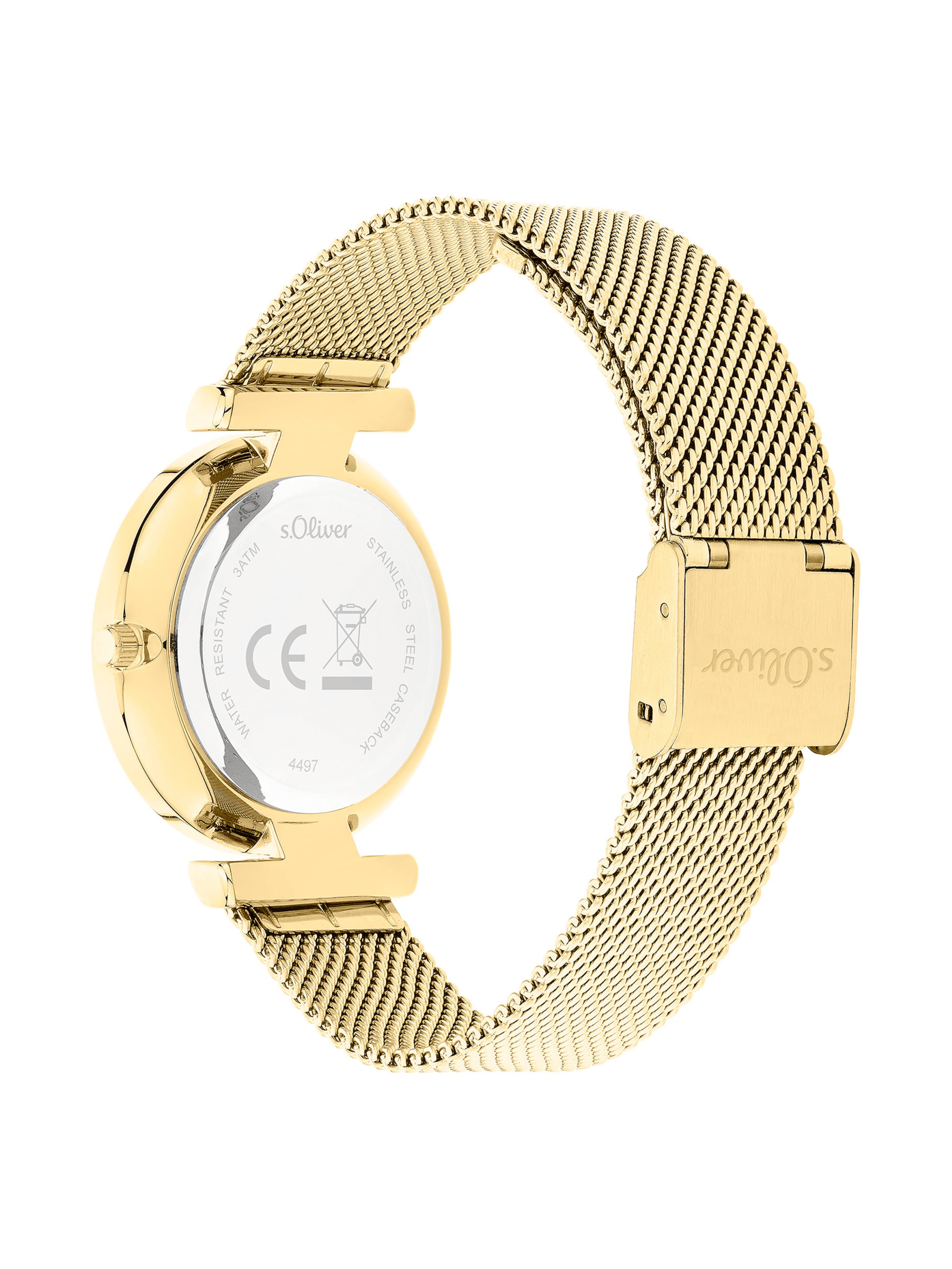 s.Oliver Analoog horloge 'Soft Connection' in Goud