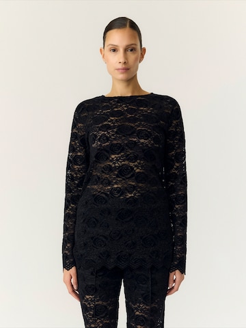 YAS Blouse 'YASVELSIE' in Zwart: voorkant