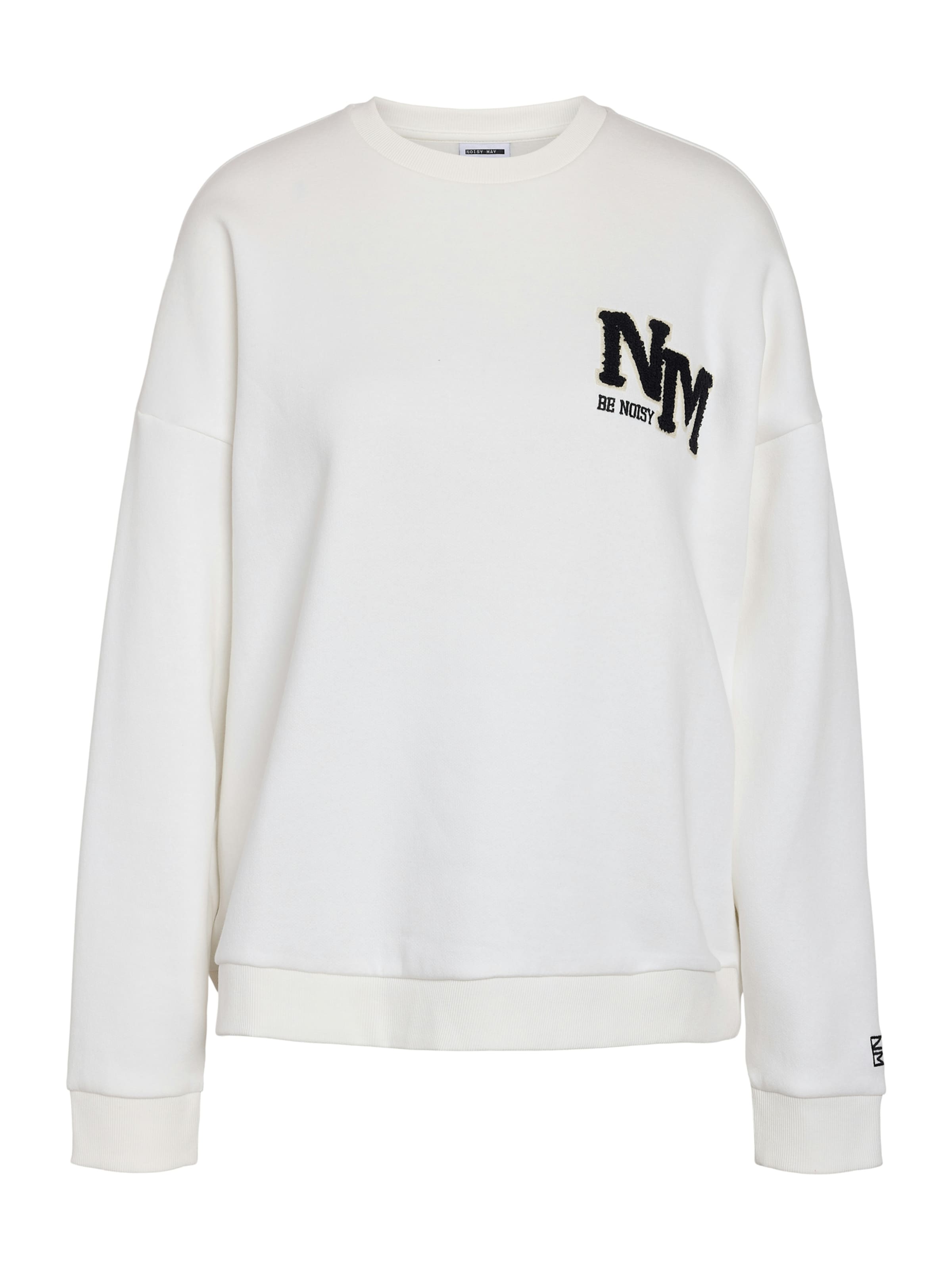 Noisy may Sweatshirt 'NMBELIEVE' in White: front