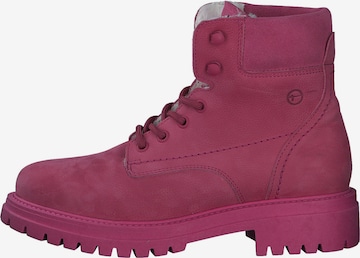 TAMARIS Lace-up bootie in Pink