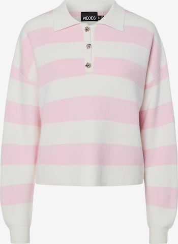 Pull-over PIECES en rose : devant