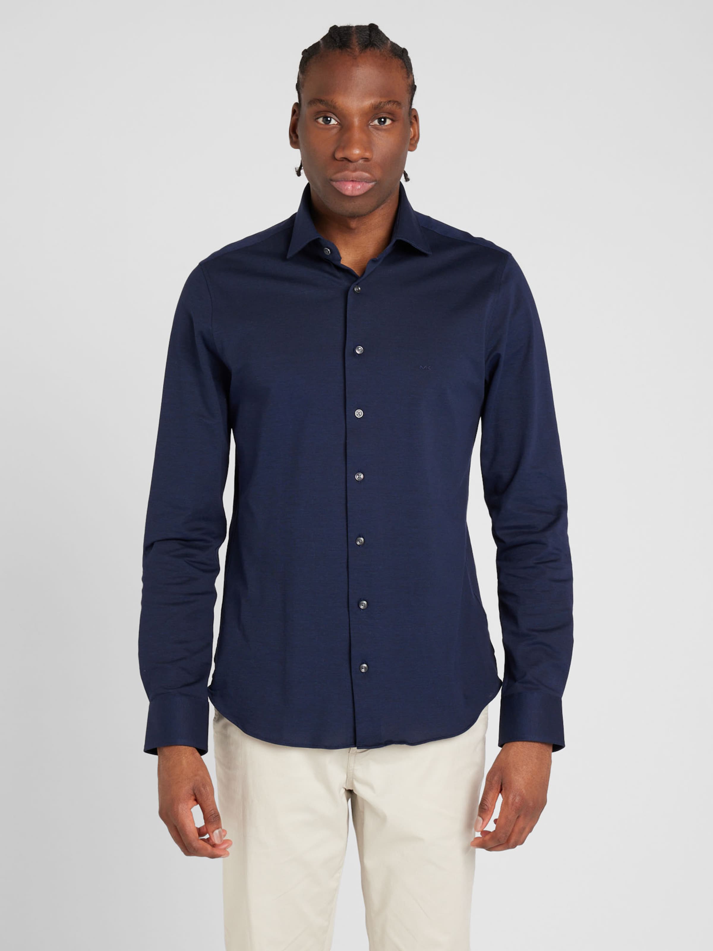 Michael Kors Slim fit Button Up Shirt in Marine Blue ABOUT YOU