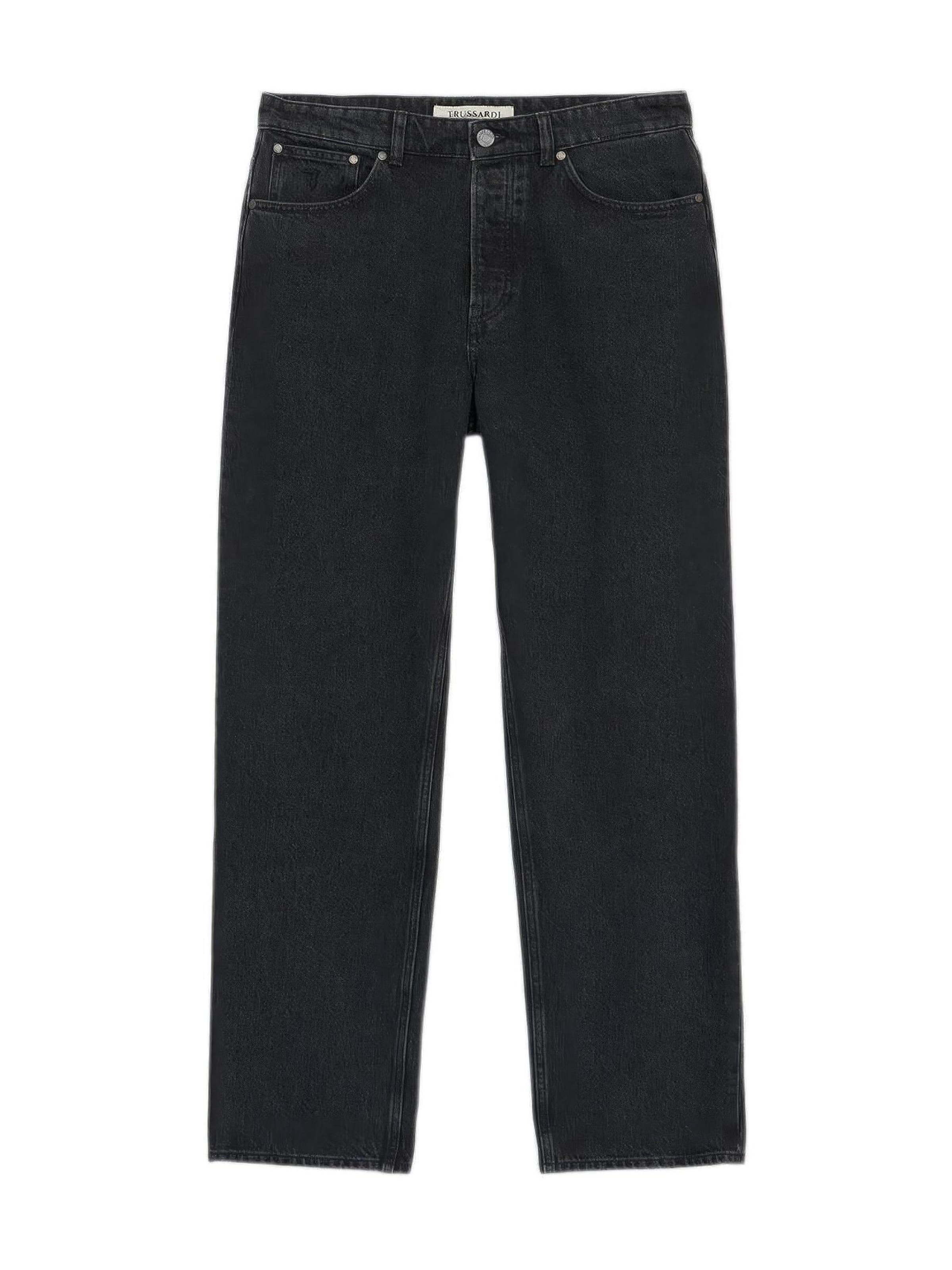 Regular Jean Trussardi en noir : devant