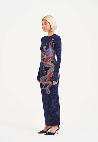 Robe 'Dragon Flame' Ed Hardy en bleu