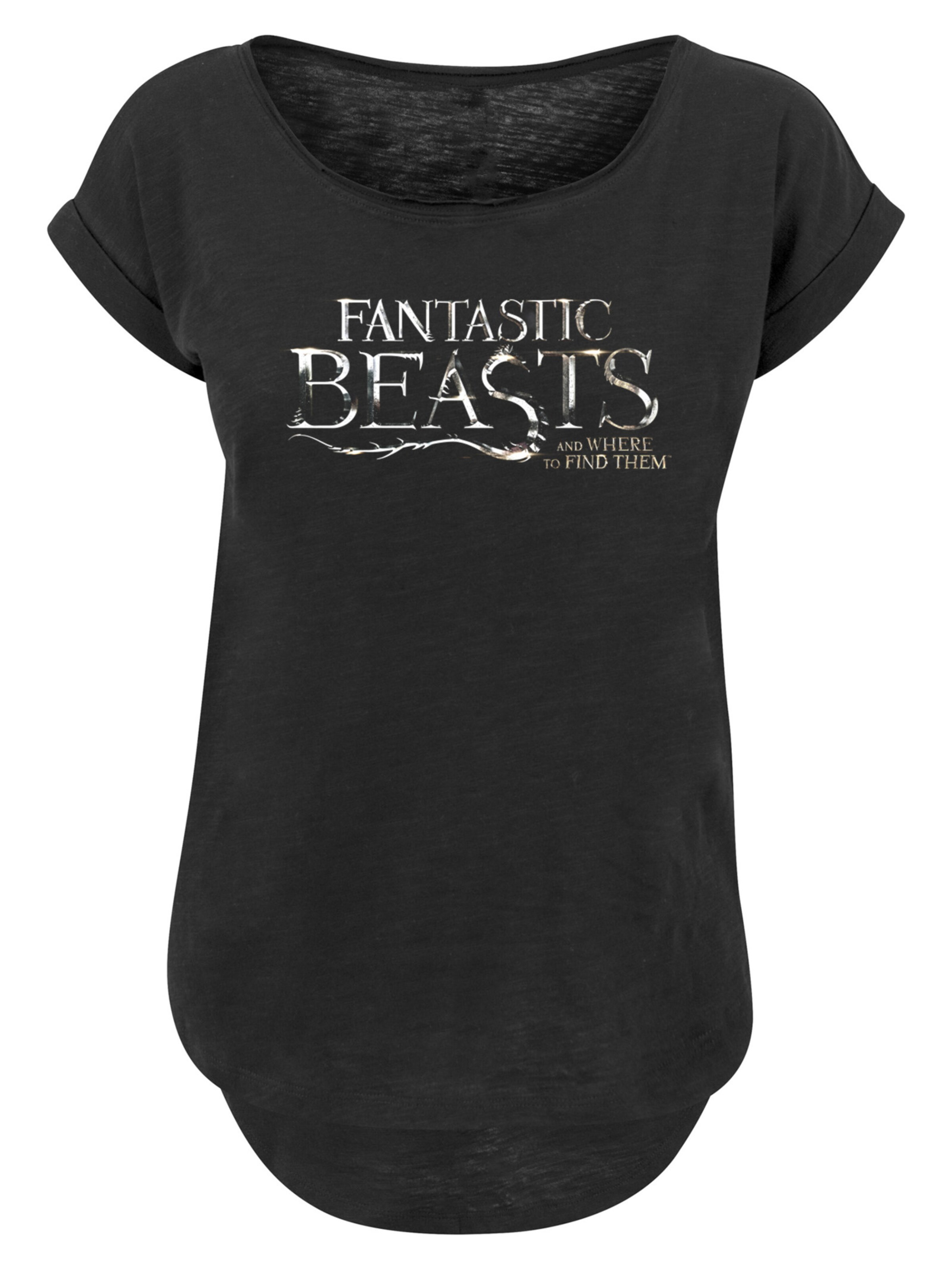 F4NT4STIC Shirt 'Fantastic Beasts' in Zwart: voorkant