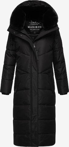 MARIKOO Wintermantel 'Hingucker XIV-1' in Schwarz: Vorderseite