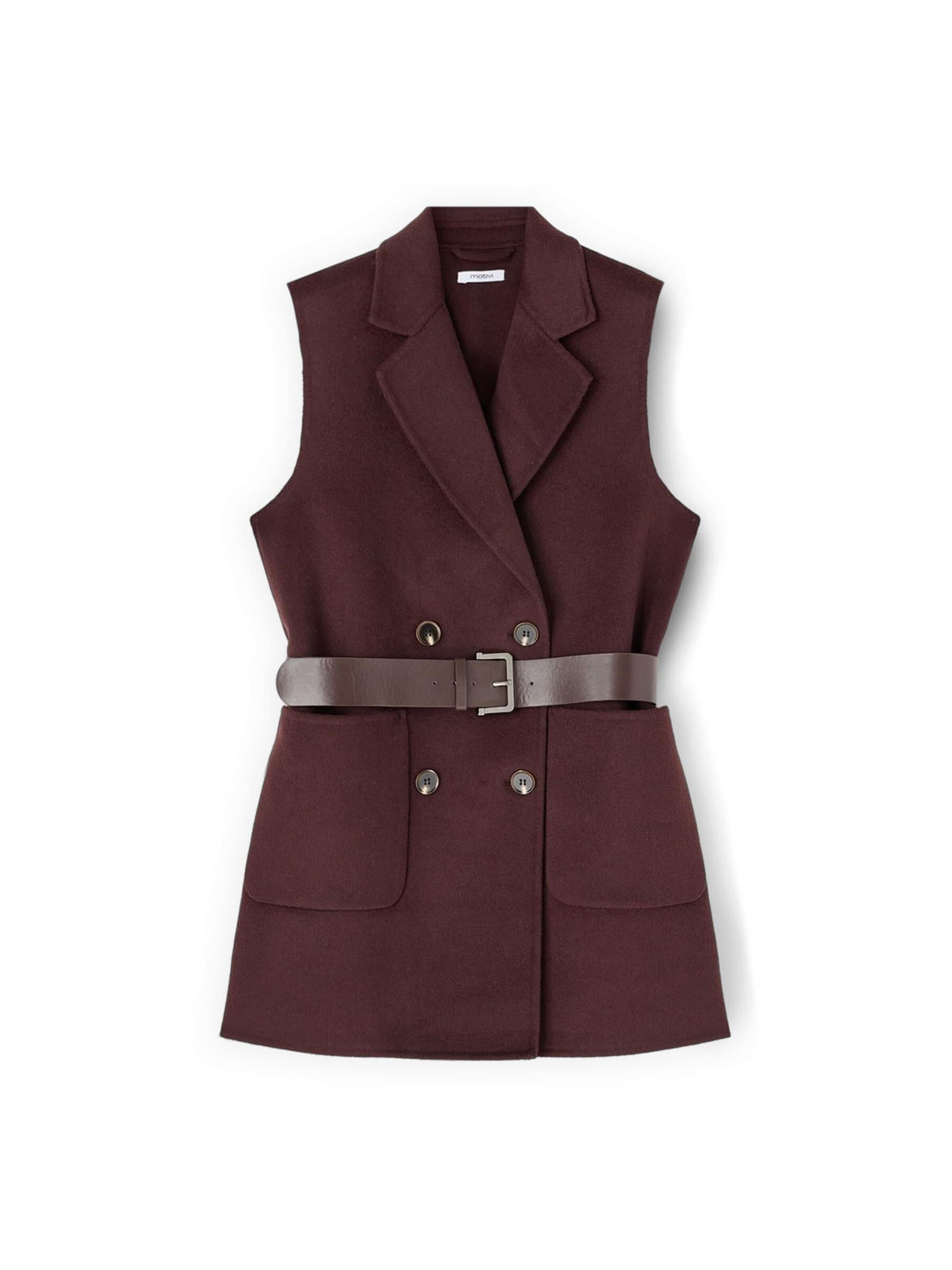 Gilet di MOTIVI in marrone: frontale