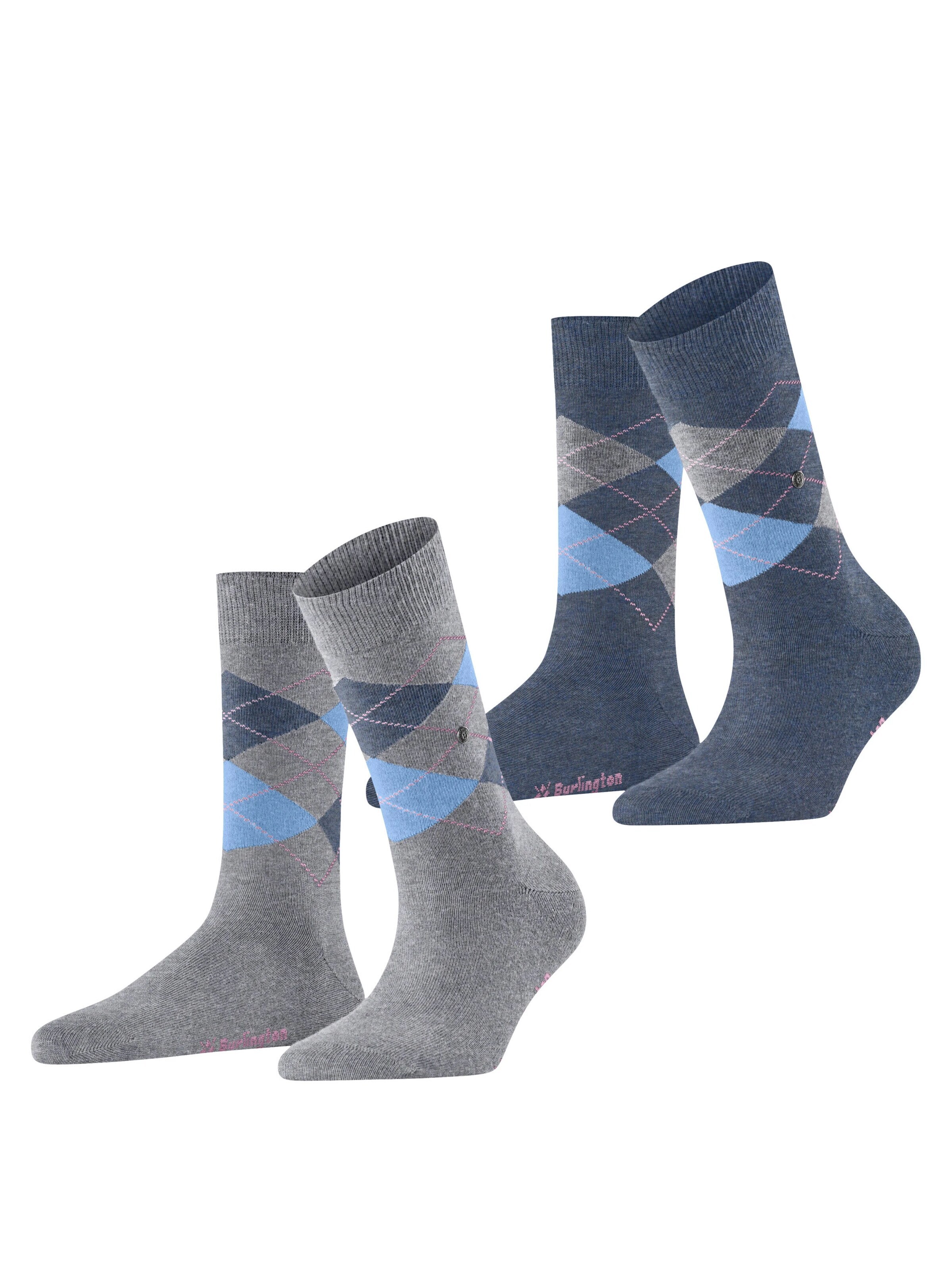 BURLINGTON Socken 'Everyday Argyle'‌‌‌‌‌‌‌‌‌‌ in Grau: Vorderseite