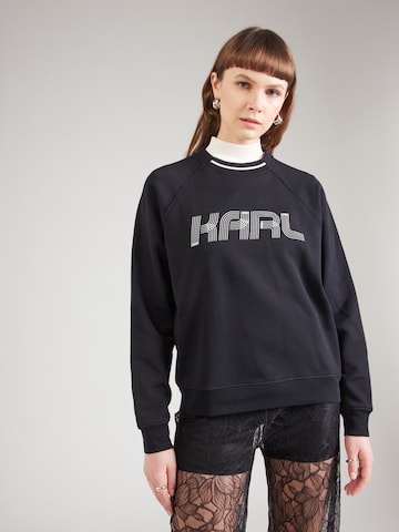 Sweat-shirt 'ATHLEISURE' Karl Lagerfeld en noir : devant