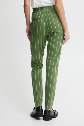 Coupe slim Pantalon à pince 'Ruti' ICHI en vert