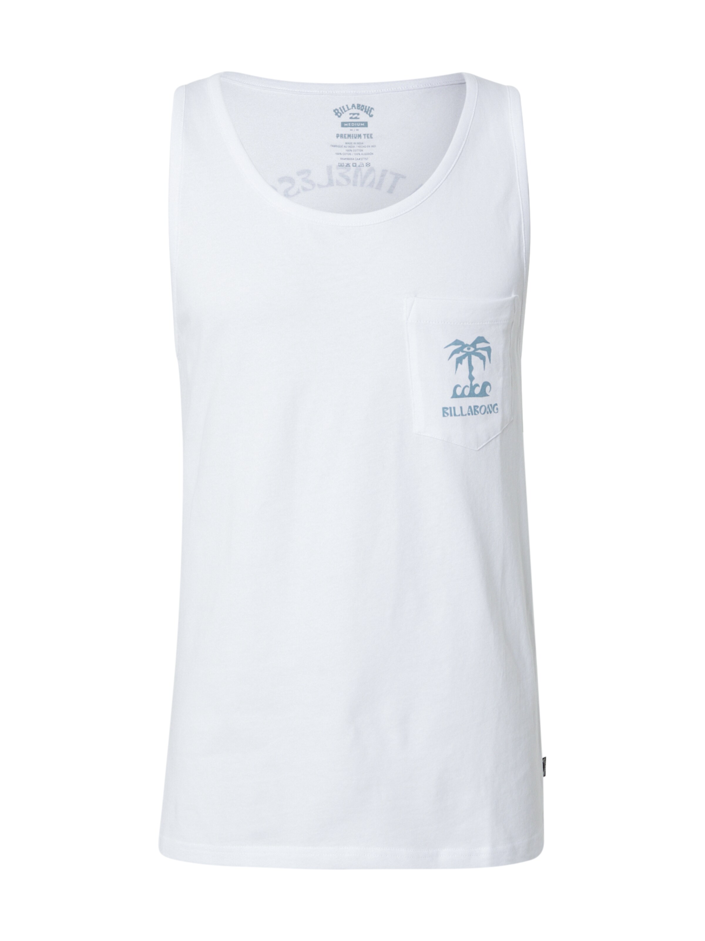 BILLABONG Funktsionaalne särk 'Troppo', värv valge: eest vaates