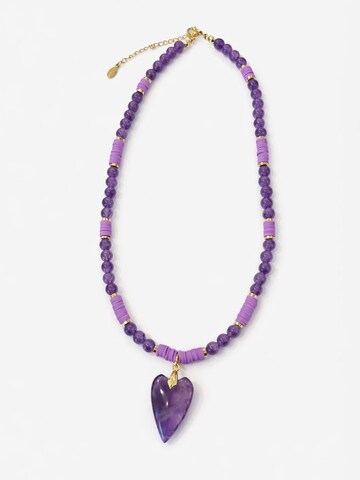 Secret Stones Necklace 'Purple Love' in Purple: front