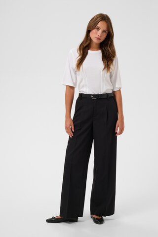 Kaffe Wide leg Trousers with creases 'KAsakura' in Black