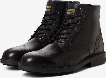 JACK & JONES Lace-Up Boots in Black