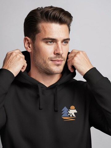 Neverless Sweatshirt 'Bär wald' in Schwarz