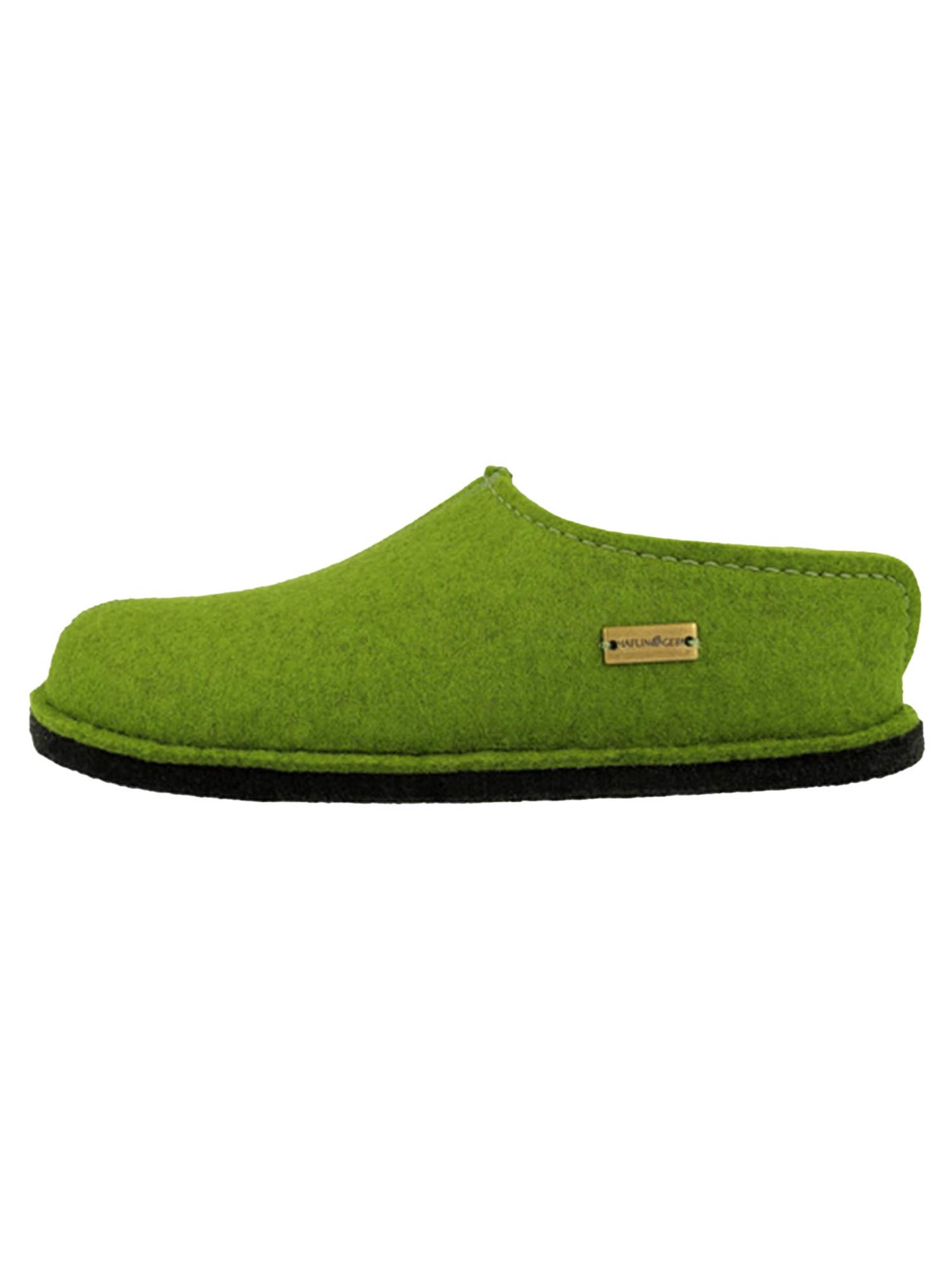 HAFLINGER Slippers 'Flair Smily' in Green: front