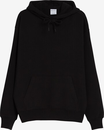 Bershka Sweatshirt in Zwart: voorkant