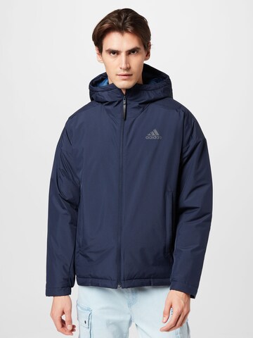 ADIDAS SPORTSWEAR Athletic Jacket 'Traveer Insulated' in Blue: front