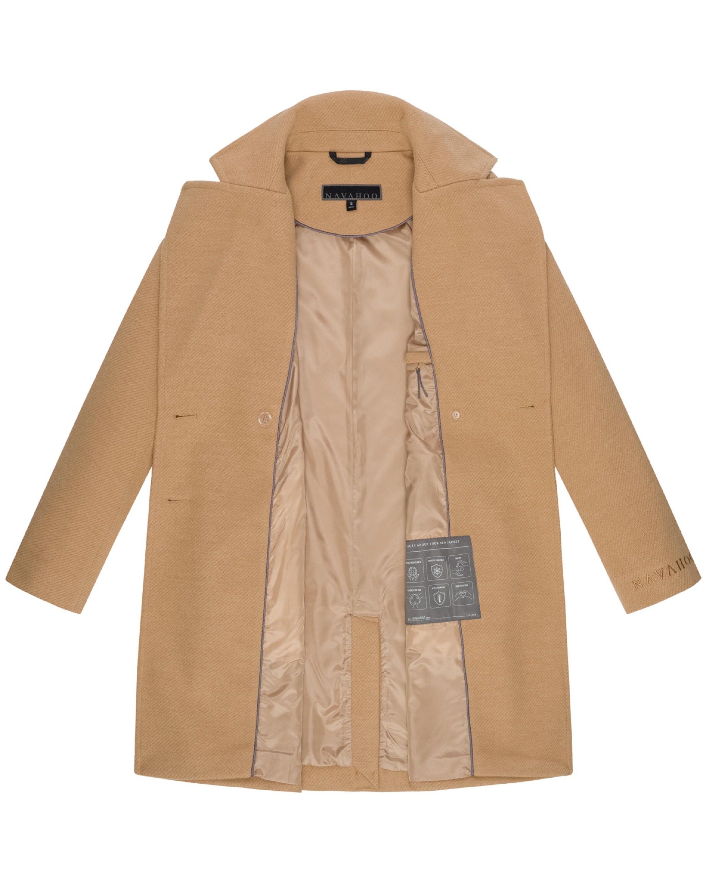 NAVAHOO Ανοιξιάτικο και φθινοπωρινό παλτό 'Frostjuwel 14' σε μπεζ