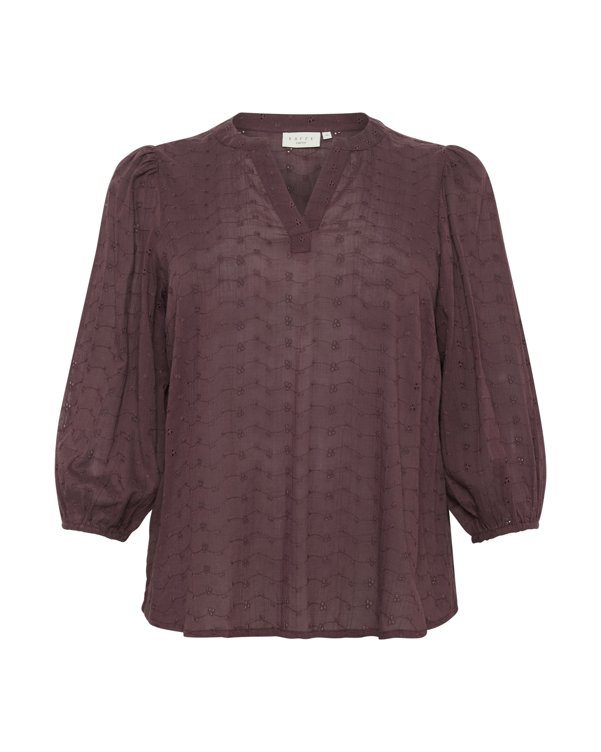 KAFFE CURVE Μπλούζα 'Maia' σε καφέ: μπροστά