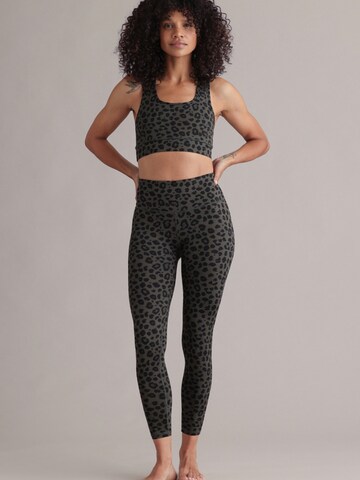 Hey Honey - Skinny Leggings 'Cropped' en verde: frente