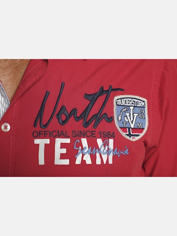 Jan Vanderstorm Comfort fit Button Up Shirt 'Freydis ' in Red