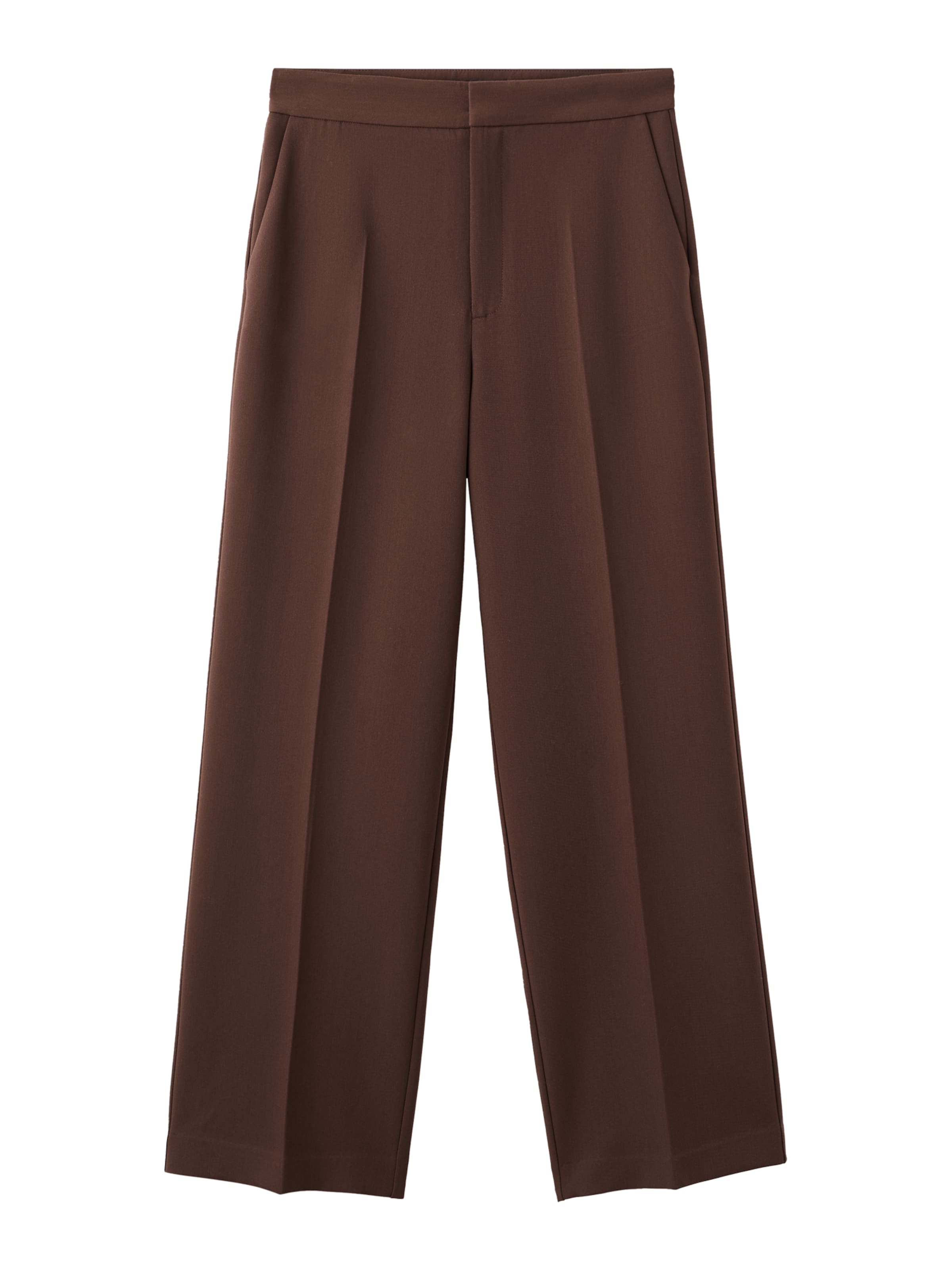 Pantalon à plis MANGO en marron : devant