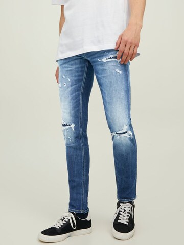 JACK & JONES Skinny Fit Дънки 'Liam' в синьо: отпред