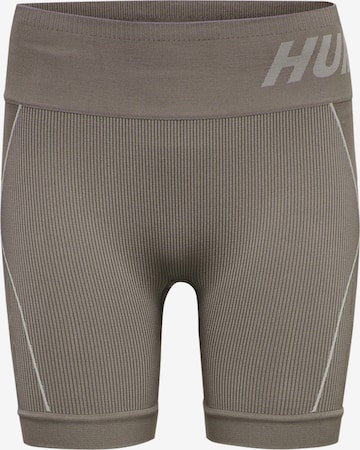 Hummel - Skinny Calças de desporto 'Christel' em cinzento: frente