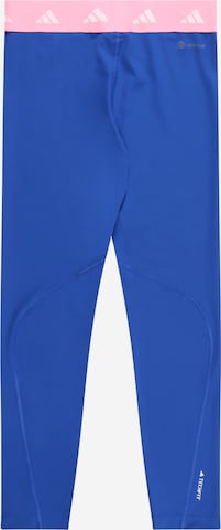 ADIDAS SPORTSWEAR Skinny Workout Pants 'Aeroready Techfit' in Blue