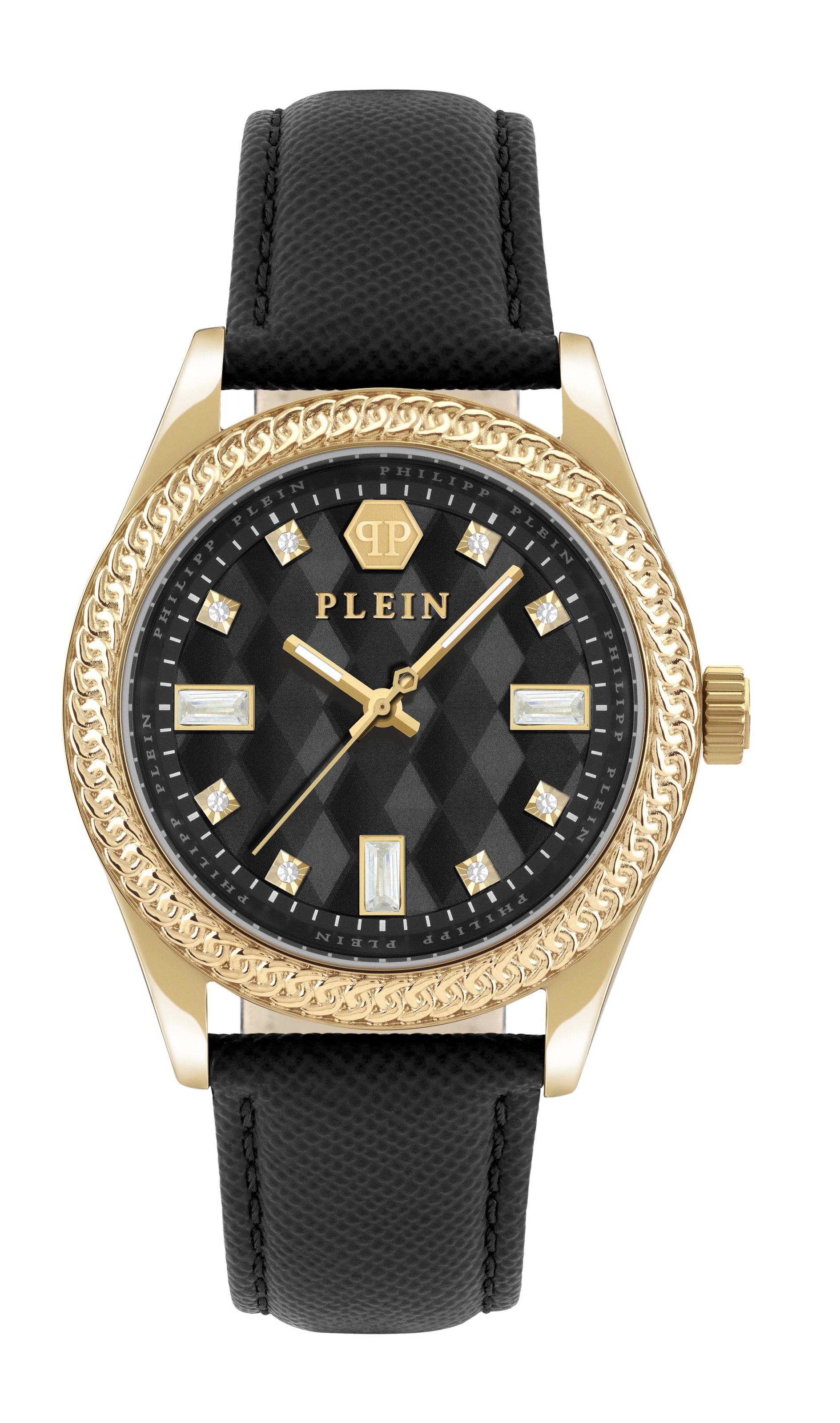 Montre à affichage analogique 'Queen' Philipp Plein Watches en noir : devant