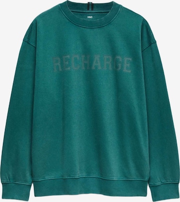 Marks & Spencer Schlafsweatshirt in Grün: Vorderseite