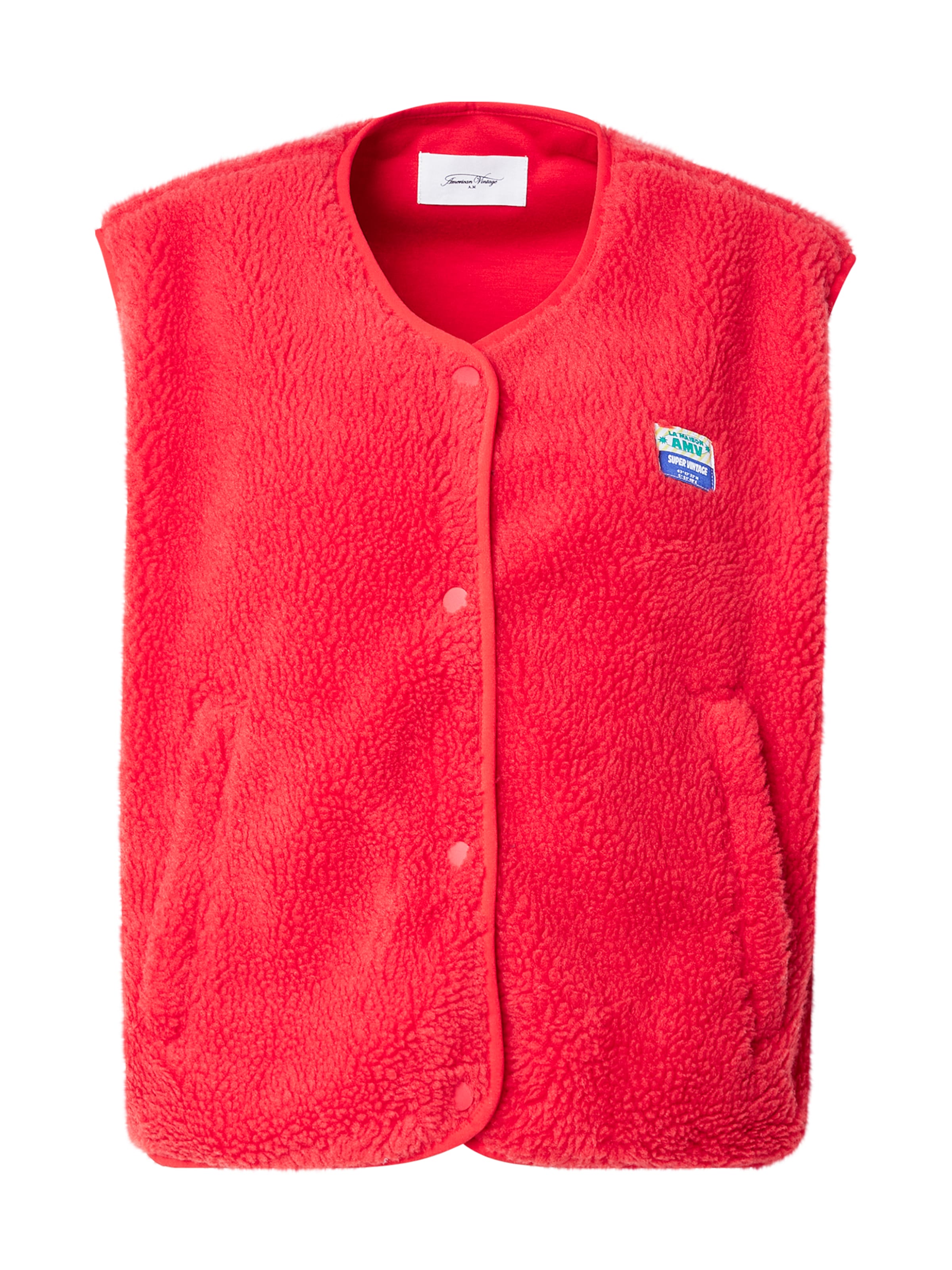 AMERICAN VINTAGE Weste 'HOKTOWN' in Rot: Vorderseite