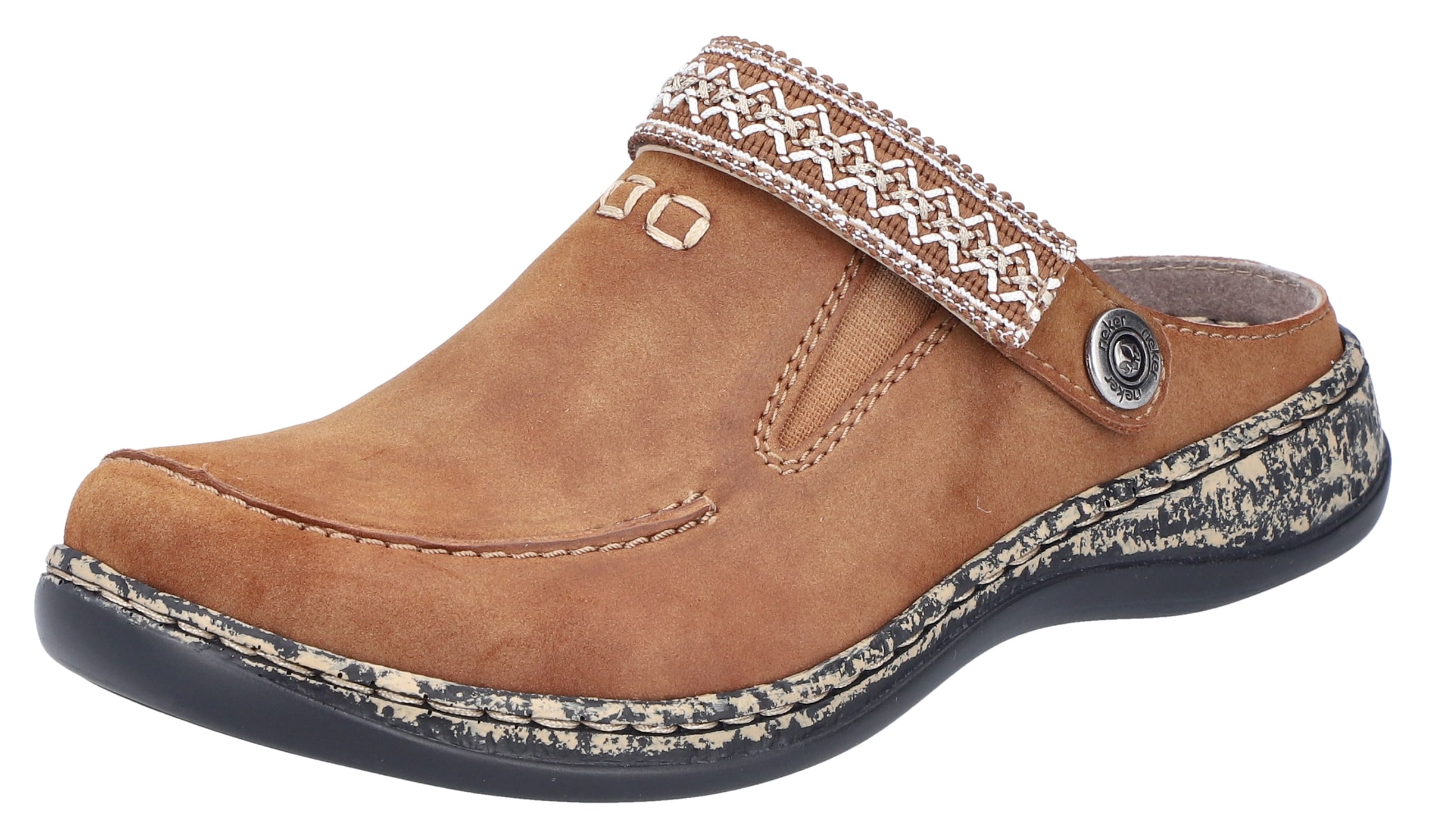 Rieker Clogs in Braun: Vorderseite