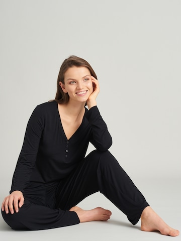 SCHIESSER Pajama Pants ' Mix+Relax ' in Black: front