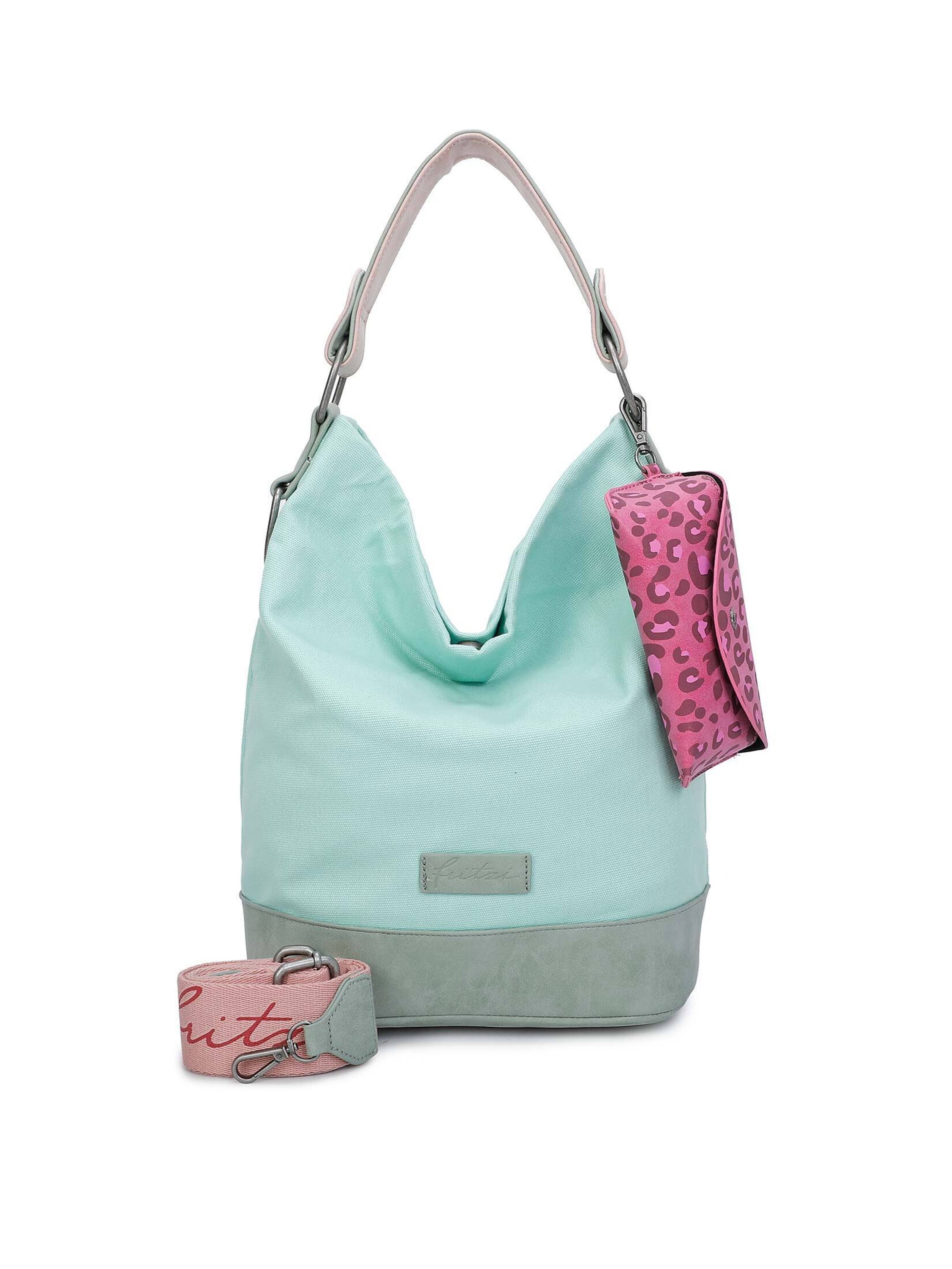 Fritzi aus Preußen Schultertasche 'Izzy' in Grün: Vorderseite