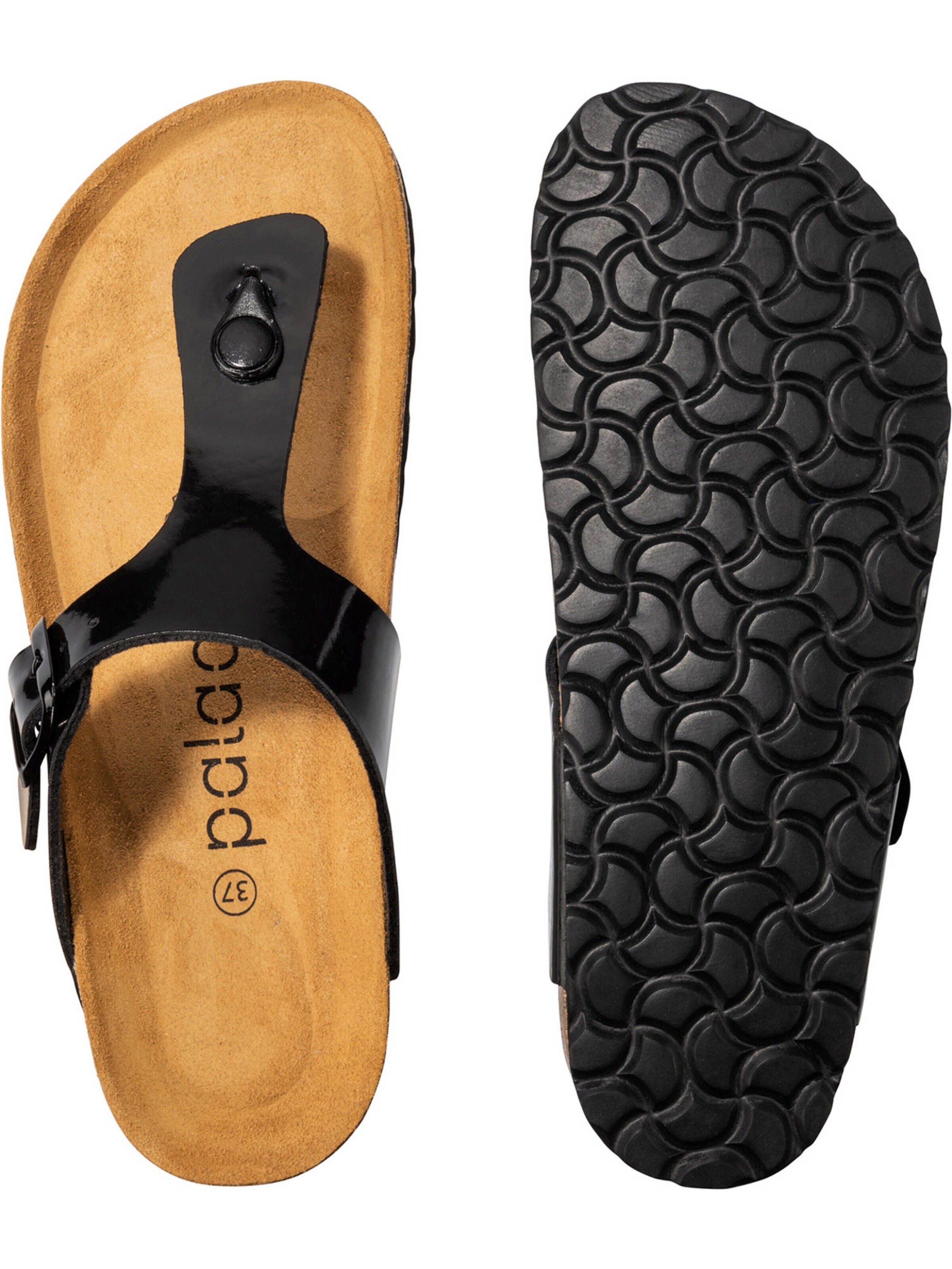 Palado - Sandalias de dedo 'Kos Lack' en negro