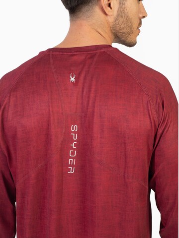 T-Shirt fonctionnel Spyder en rouge