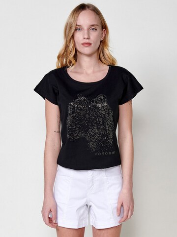 T-shirt KOROSHI en noir : devant