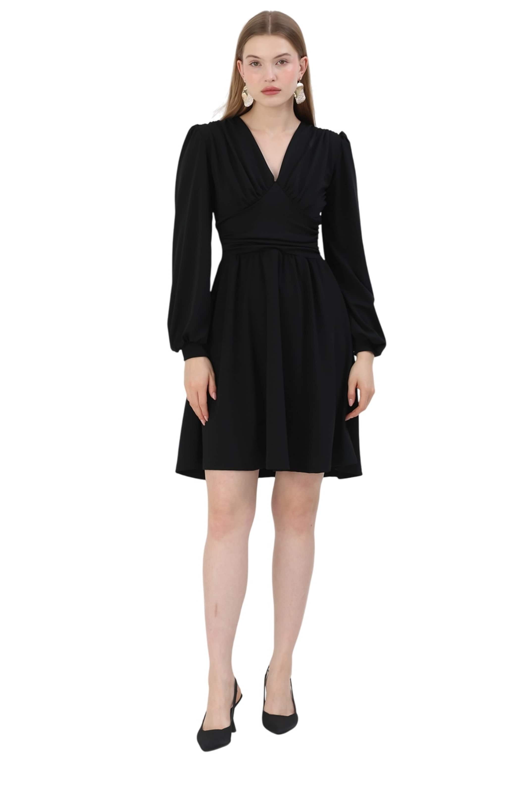 Robe de cocktail WOMAN VISION en noir : devant