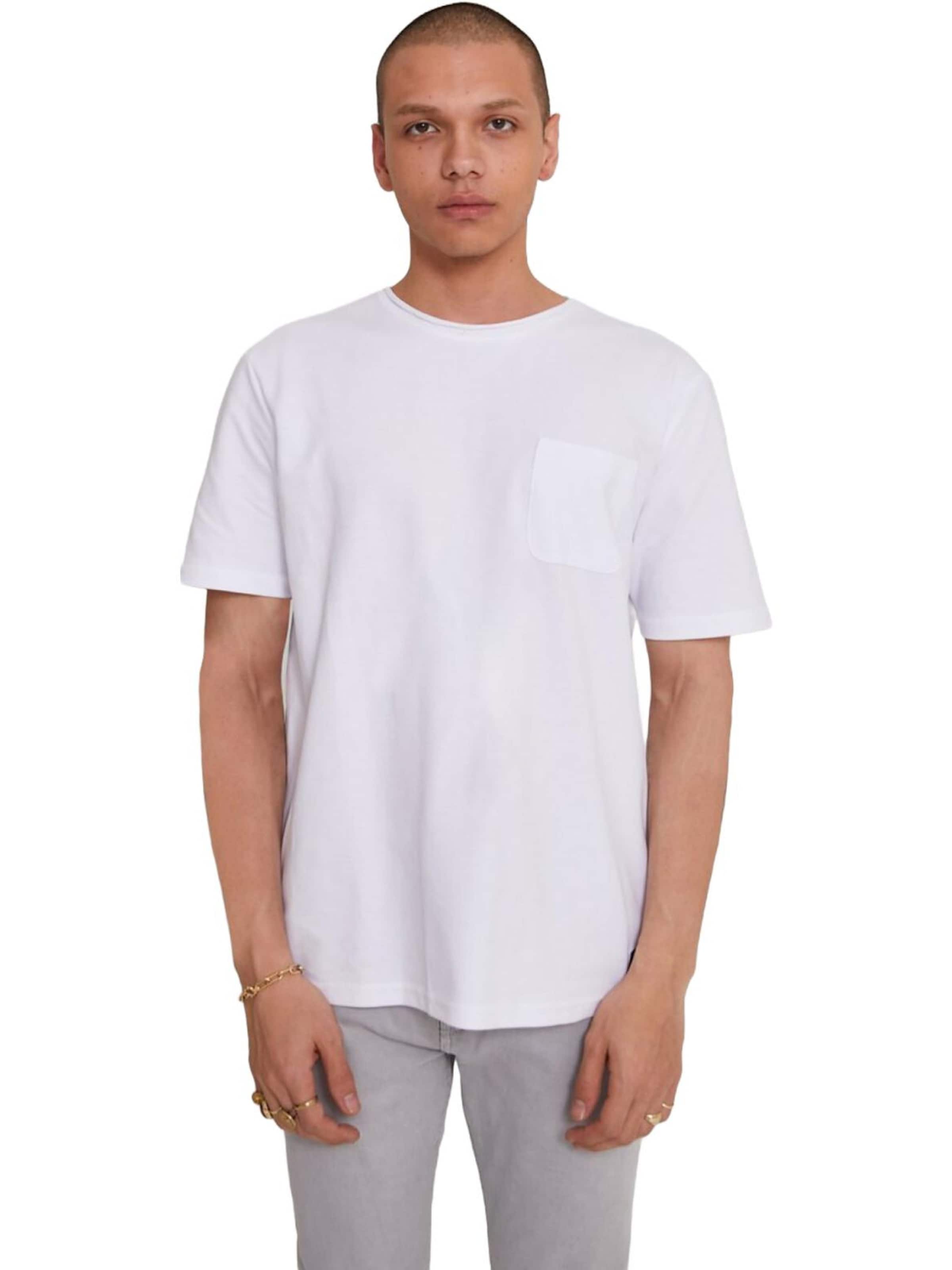Maglietta 'LTB Jeans Herren-Piqué-T-Shirt' di LTB Jeans in bianco: frontale